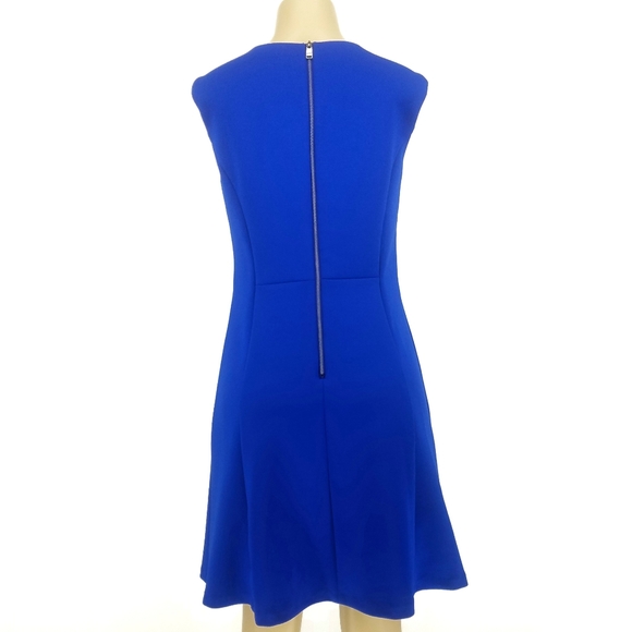 Andrew Marc NY Royal Blue V Neck Beaded Dress 10 - Picture 2 of 7